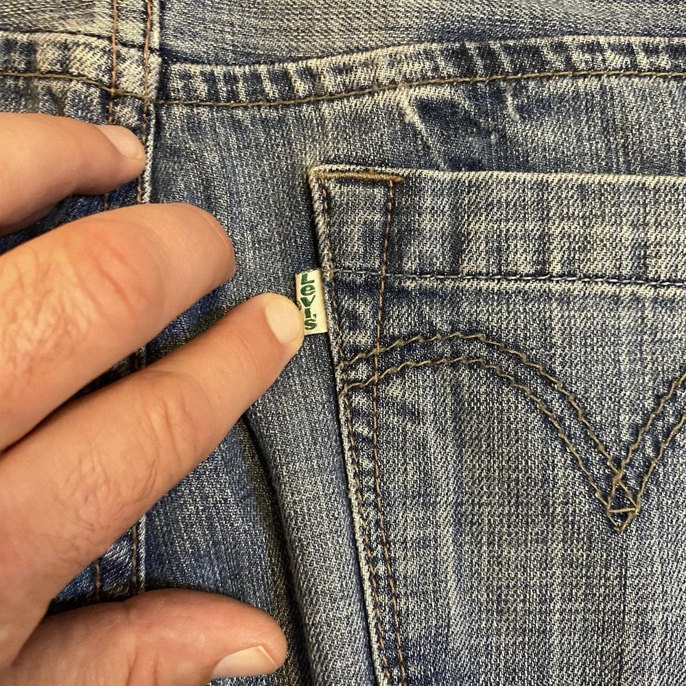 Vintage Levis 539 Straight Jeans Mens 29x32 Blue Medium Wash Denim Pants Cotton